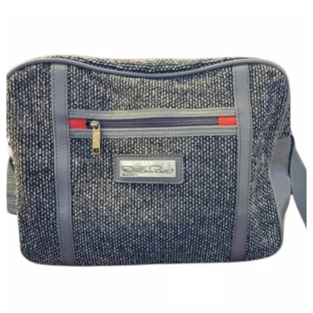 Vintage - Oscar de la Renta Gray Tweed Carry On Shoulder Bag tweed gray luggage
